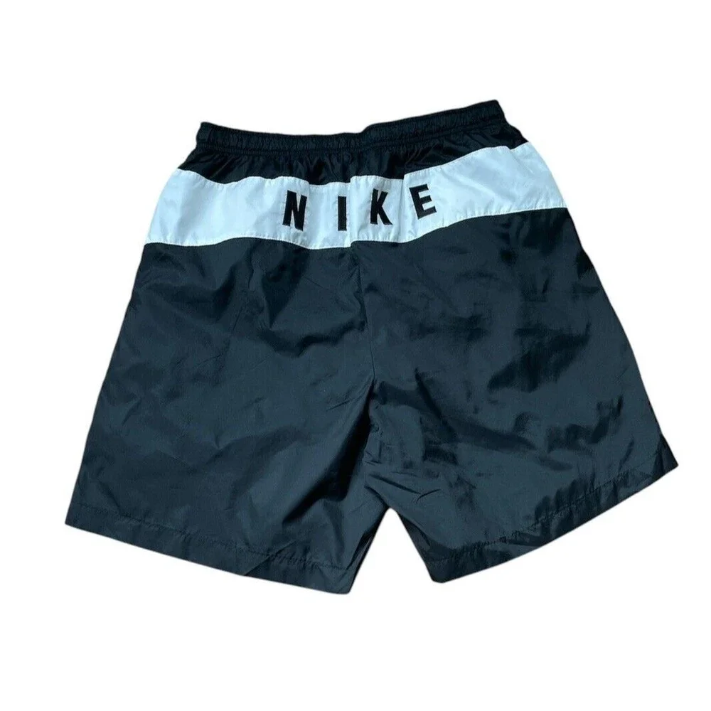 Vintage 90s Nike Spell Out Mesh Lined Swim Shorts Trainers Size L